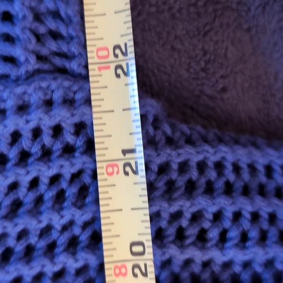 Loft| Blue Long Sleeved Light Knit Cardigan Cotton - Picture 9 of 12